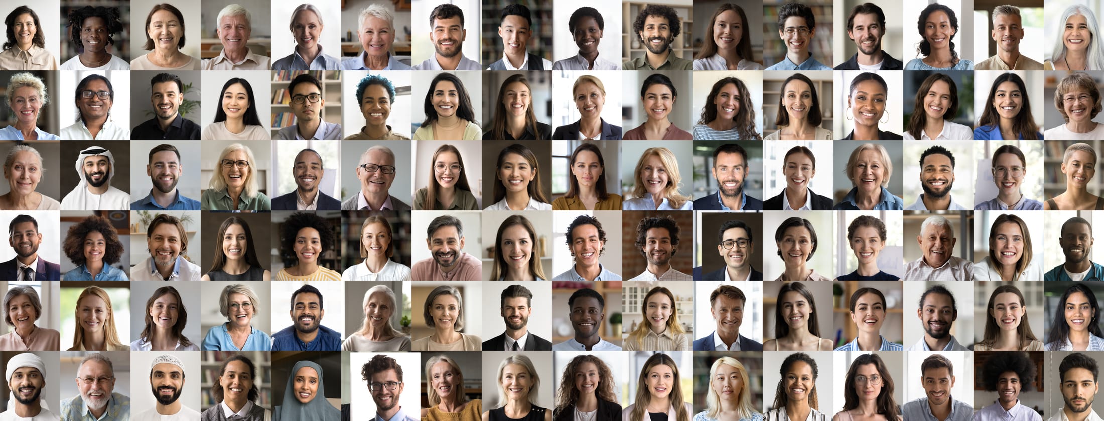 Retratos de profesionales de distintas nacionalidades, edades y géneros